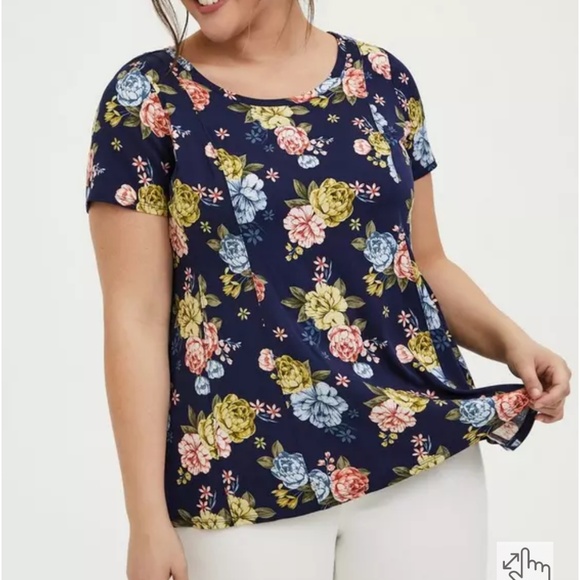 Fit And Flare Stretch Challis Top - Picture 1 of 3